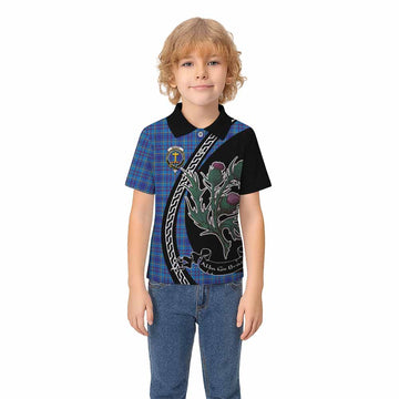 Mercer Family Crest Tartan Kid Polo Shirt Alba Thistle Inspired - Tartan Vibes Clothing