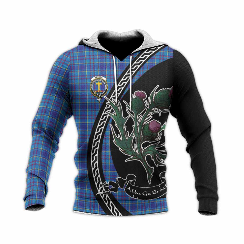 Mercer Family Crest Tartan Knitted Hoodie Alba Thistle Inspired - Tartan Vibes Clothing