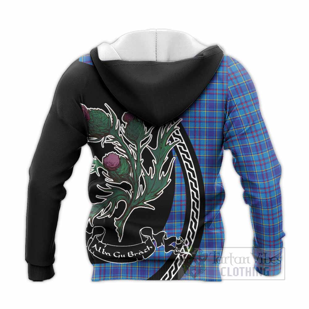Mercer Family Crest Tartan Knitted Hoodie Alba Thistle Inspired - Tartan Vibes Clothing