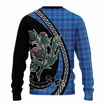 Mercer Family Crest Tartan Knitted Sweater Alba Thistle Inspired - Tartan Vibes Clothing