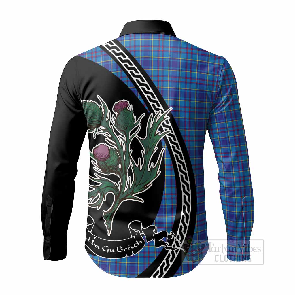 Mercer Family Crest Tartan Long Sleeve Button Shirts Alba Thistle Inspired - Tartan Vibes Clothing