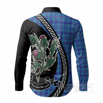 Mercer Family Crest Tartan Long Sleeve Button Shirts Alba Thistle Inspired
