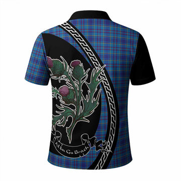 Mercer Family Crest Tartan Polo Shirt Alba Thistle Inspired - Tartan Vibes Clothing