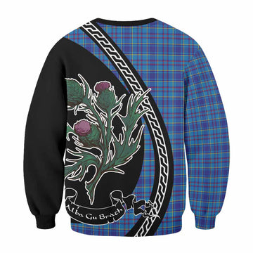 Mercer Family Crest Tartan Sweatshirt Alba Thistle Inspired