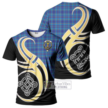 Tartan Vibes Clothing Mercer Modern Tartan T-Shirt with Family Crest and Celtic Symbol Style