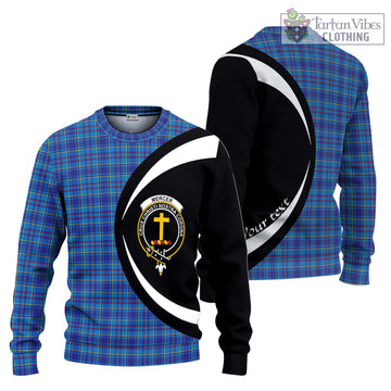 Mercer Tartan Knitted Sweater with Family Crest Circle Style Unisex - Tartan Vibes Clothing