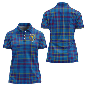Mercer Tartan Polo Shirt with Family Crest For Women