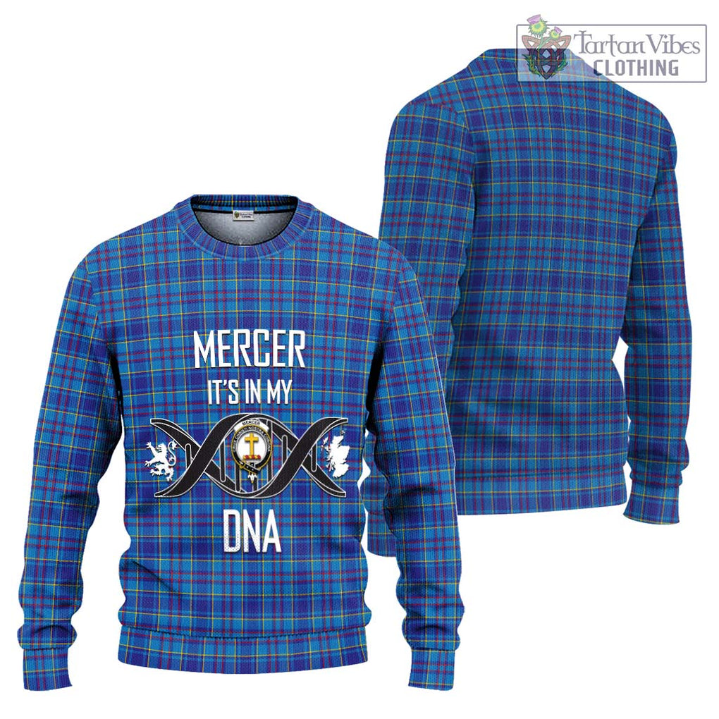 Mercer Tartan Knitted Sweater with Family Crest DNA In Me Style Unisex - Tartanvibesclothing Shop