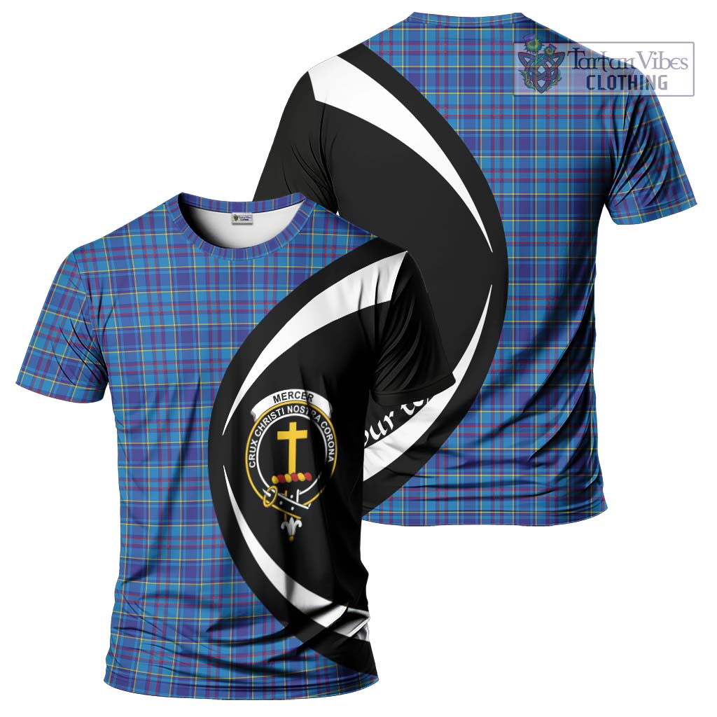 Tartan Vibes Clothing Mercer Modern Tartan T-Shirt with Family Crest Circle Style