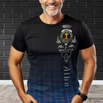 Mercer Modern Tartan T-Shirt Featuring Alba Gu Brath Family Crest Celtic Inspired
