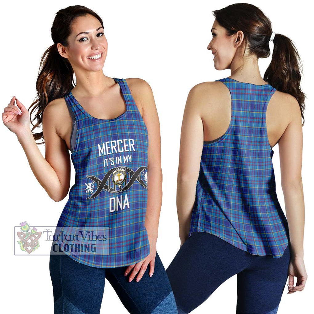 Mercer Tartan Women's Racerback Tanks with Family Crest DNA In Me Style 4XL - Tartanvibesclothing Shop