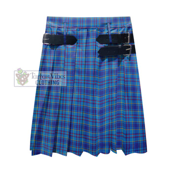 Mercer Modern Tartan Men's Pleated Skirt - Fashion Casual Retro Scottish Kilt Style