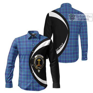 Mercer Tartan Long Sleeve Button Up with Family Crest Circle Style