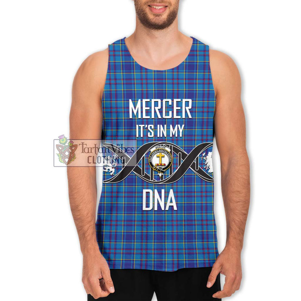 Mercer Tartan Men's Tank Top with Family Crest DNA In Me Style Men - Tartanvibesclothing Shop