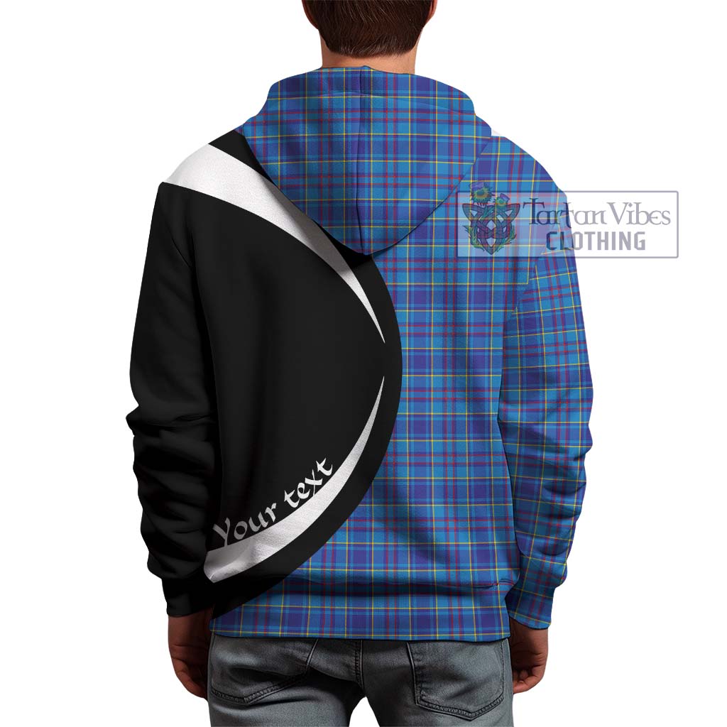 Mercer Tartan Hoodie with Family Crest Circle Style - Tartan Vibes Clothing