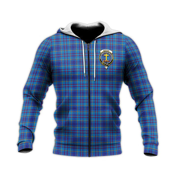 Mercer Modern Tartan Knitted Hoodie with Family Crest