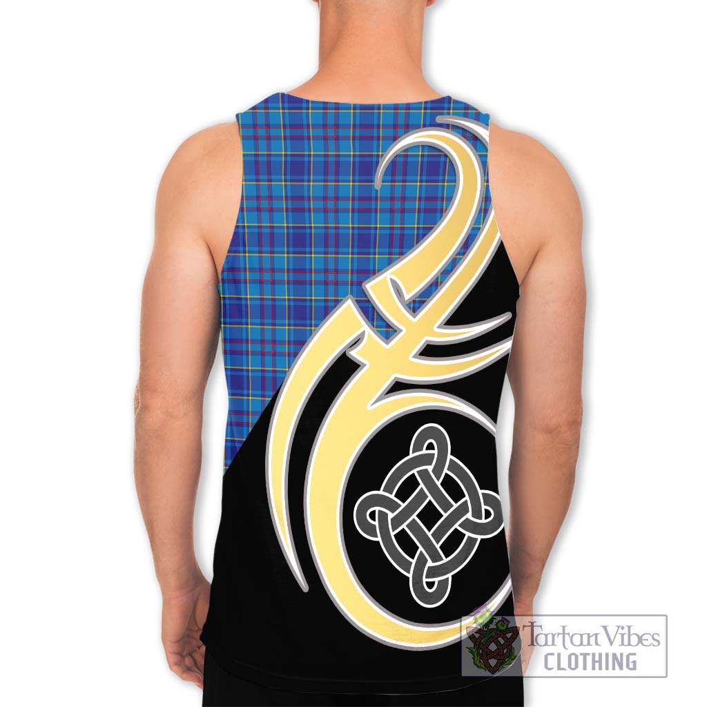 Mercer Tartan Men's Tank Top with Family Crest and Celtic Symbol Style - Tartan Vibes Clothing