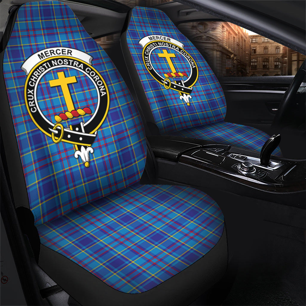 Mercer Modern Tartan Car Seat Cover with Family Crest - Tartanvibesclothing