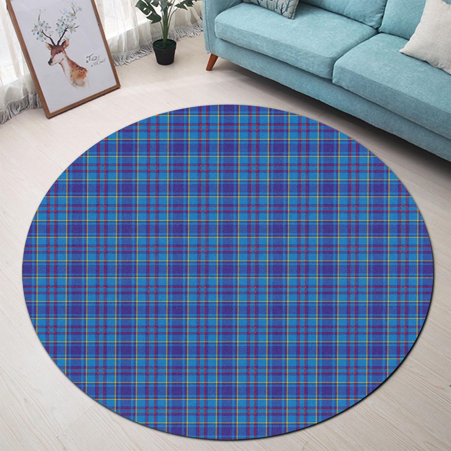 mercer-modern-tartan-round-rug