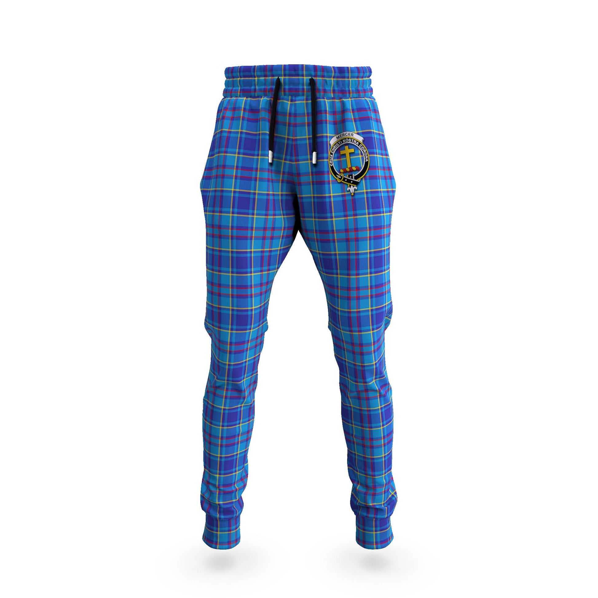 Mercer Tartan Joggers Pants with Family Crest 5XL - Tartan Vibes Clothing