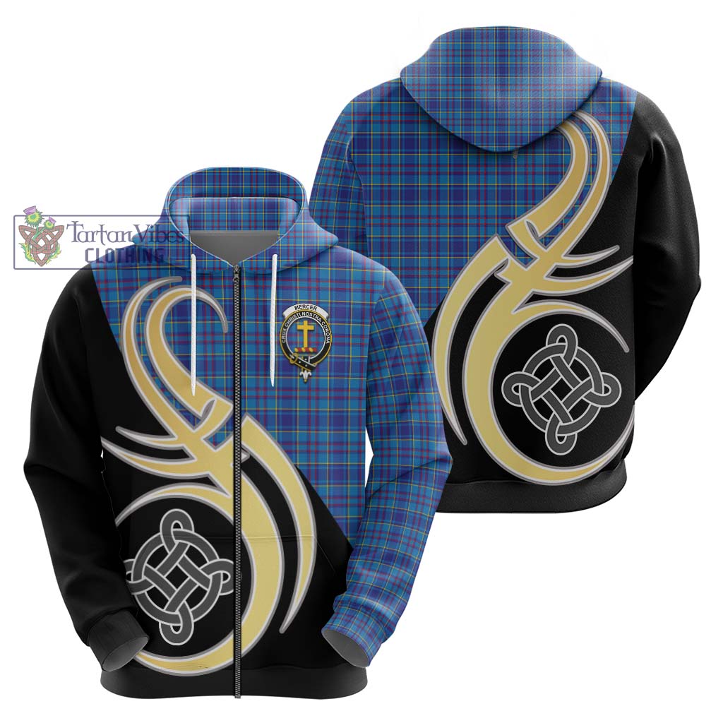 Mercer Tartan Hoodie with Family Crest and Celtic Symbol Style - Tartan Vibes Clothing