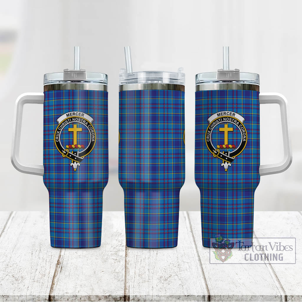 Tartan Vibes Clothing Mercer Modern Tartan and Family Crest Tumbler with Handle