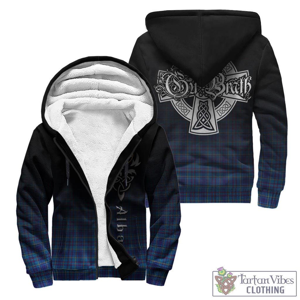 Tartan Vibes Clothing Mercer Modern Tartan Sherpa Hoodie Featuring Alba Gu Brath Family Crest Celtic Inspired