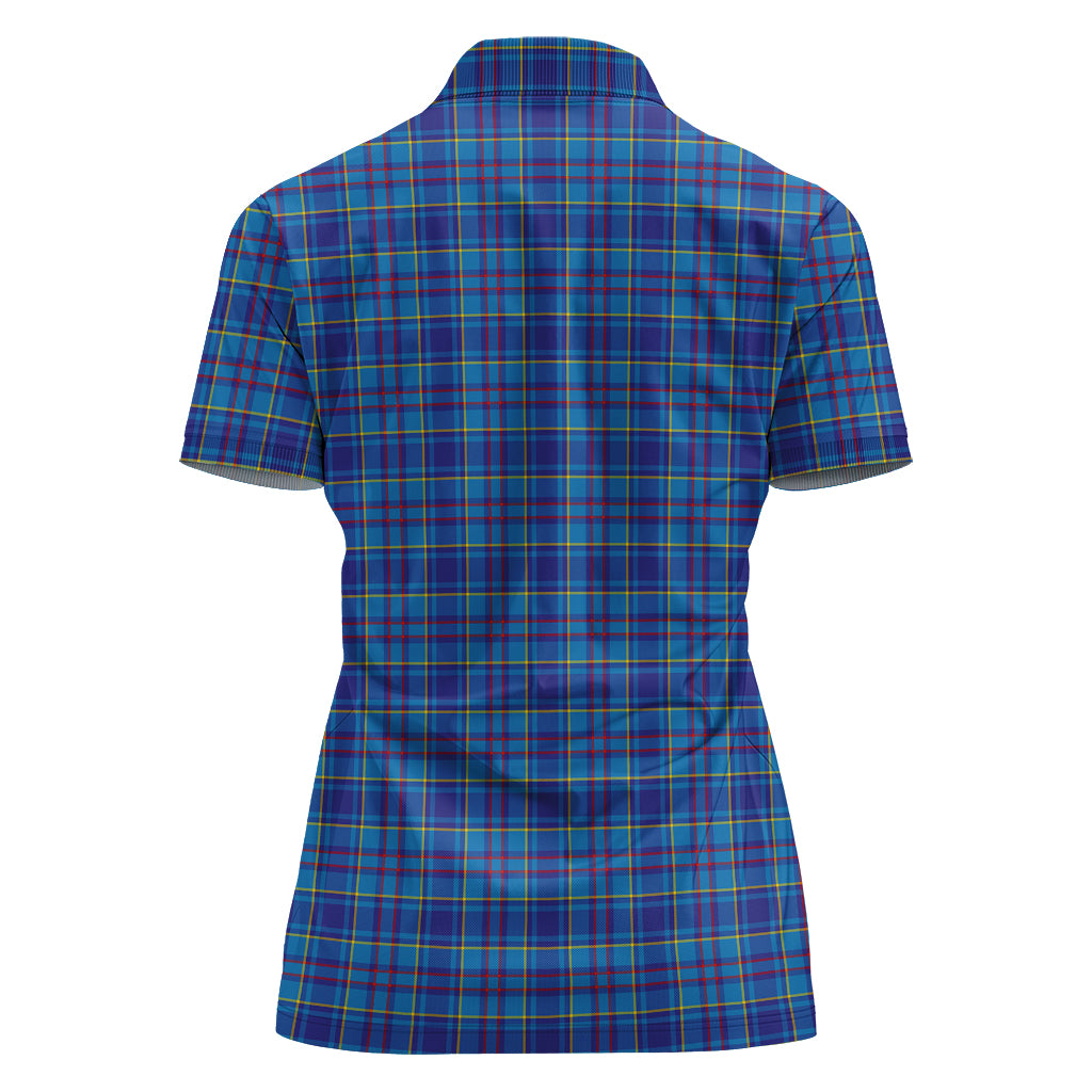 Mercer Tartan Polo Shirt with Family Crest For Women - Tartan Vibes Clothing
