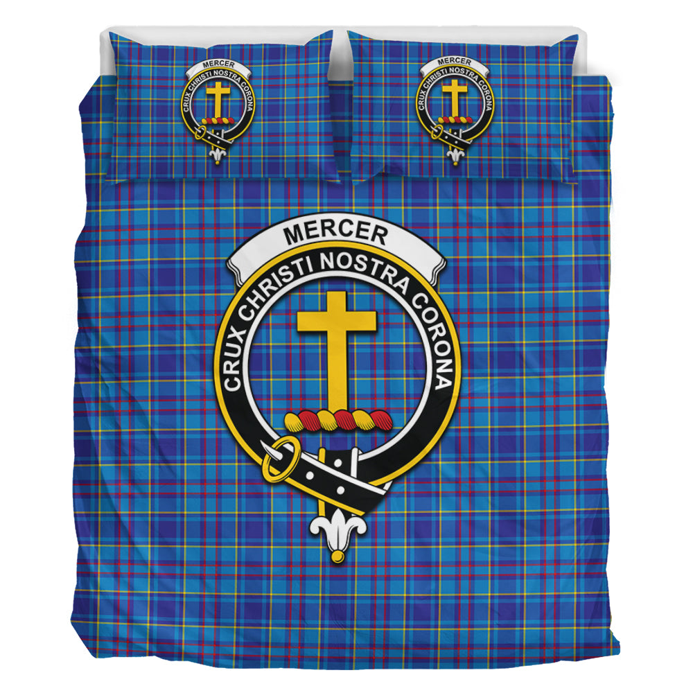 Mercer Tartan Bedding Set with Family Crest - Tartan Vibes Clothing