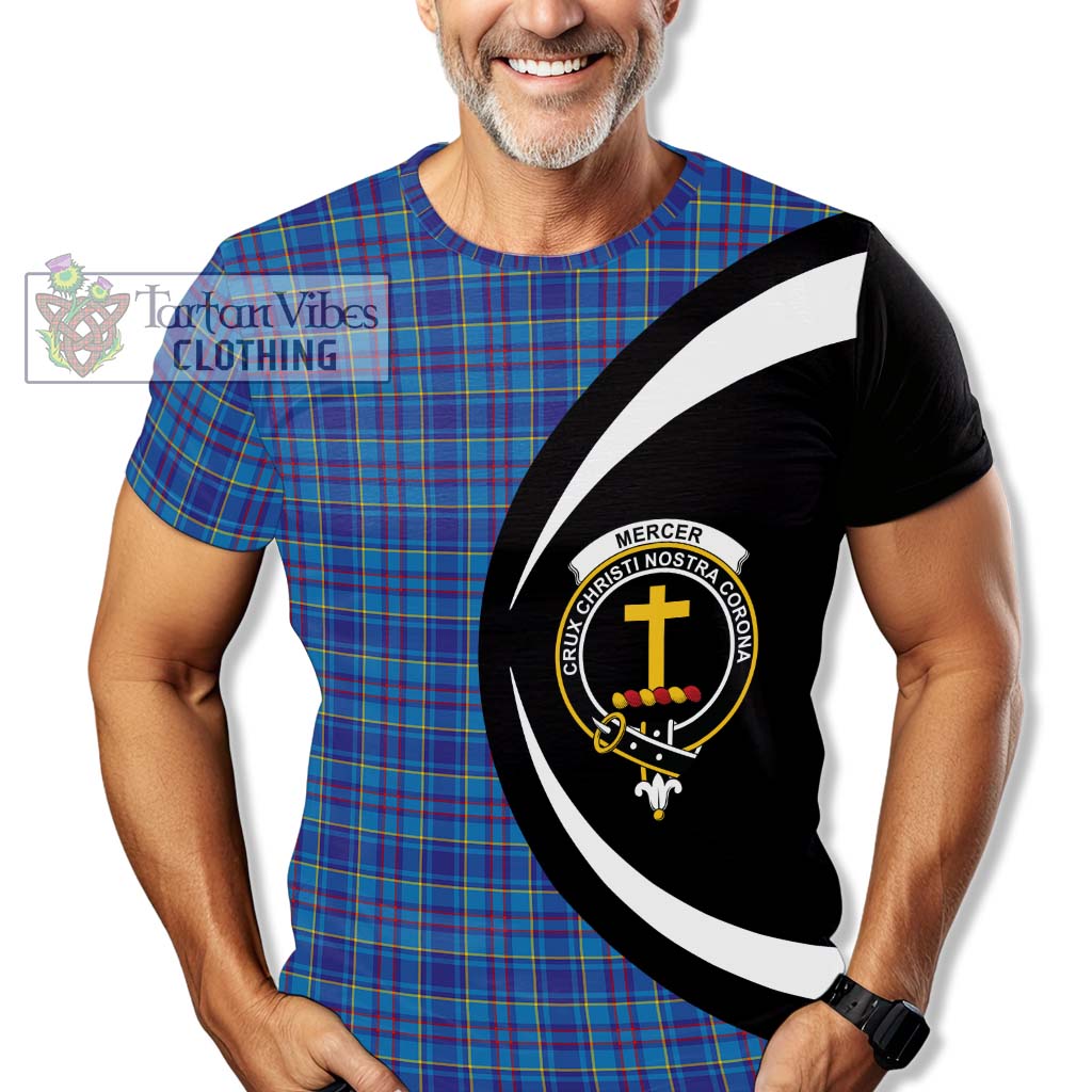 Tartan Vibes Clothing Mercer Modern Tartan T-Shirt with Family Crest Circle Style