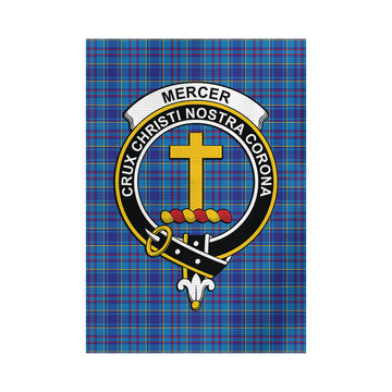 Mercer Tartan Garden Flag with Family Crest