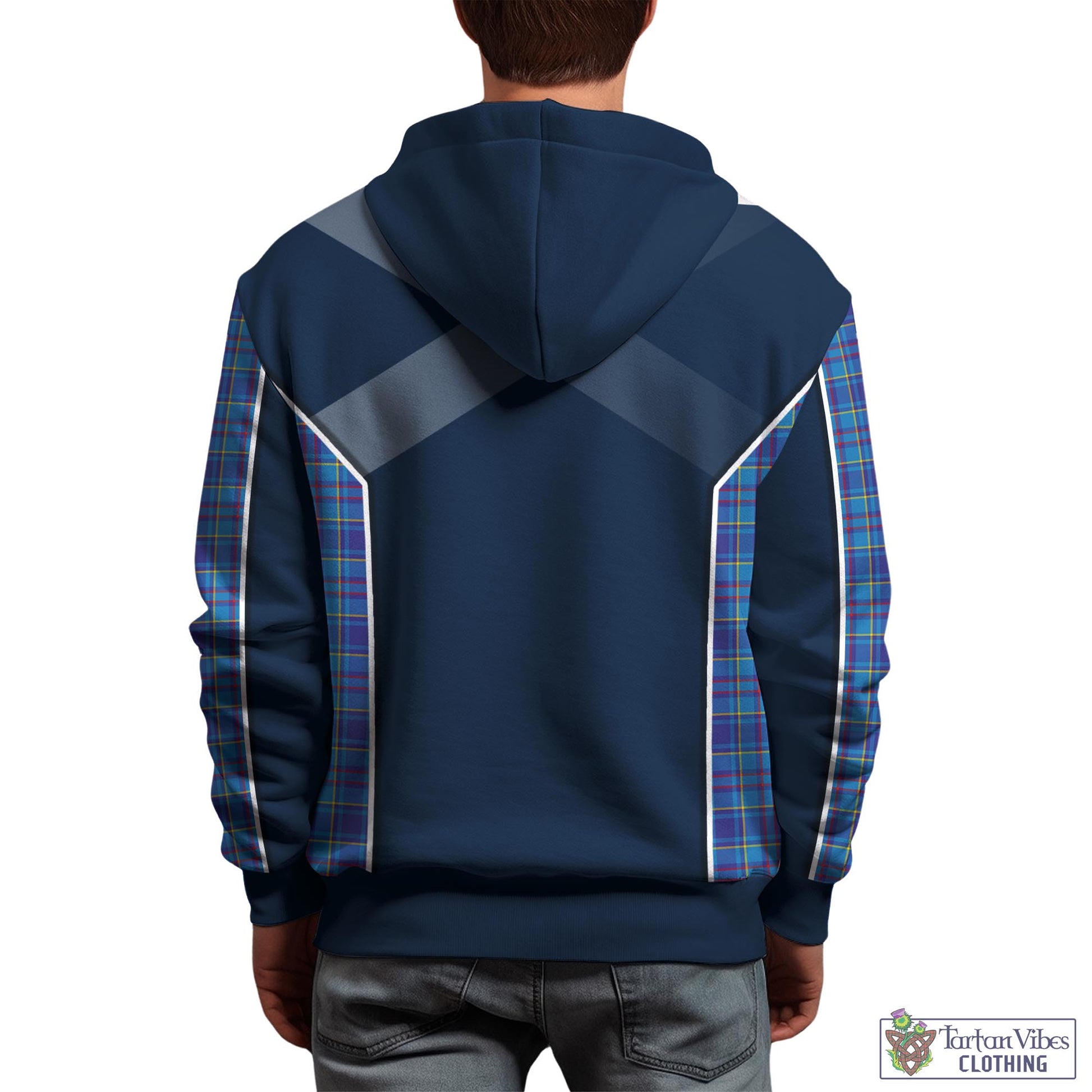 Tartan Vibes Clothing Mercer Modern Tartan Hoodie with Family Crest and Lion Rampant Vibes Sport Style