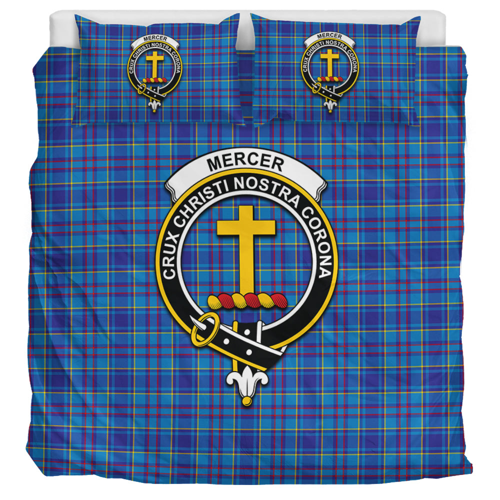 Mercer Tartan Bedding Set with Family Crest UK Bedding Set UK Super King 104*94 inch - Tartan Vibes Clothing