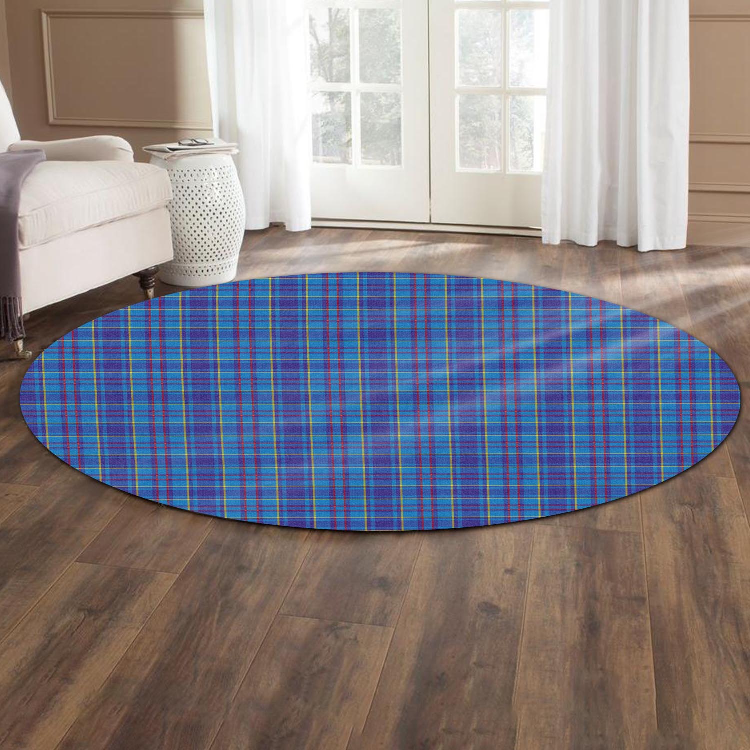 mercer-modern-tartan-round-rug