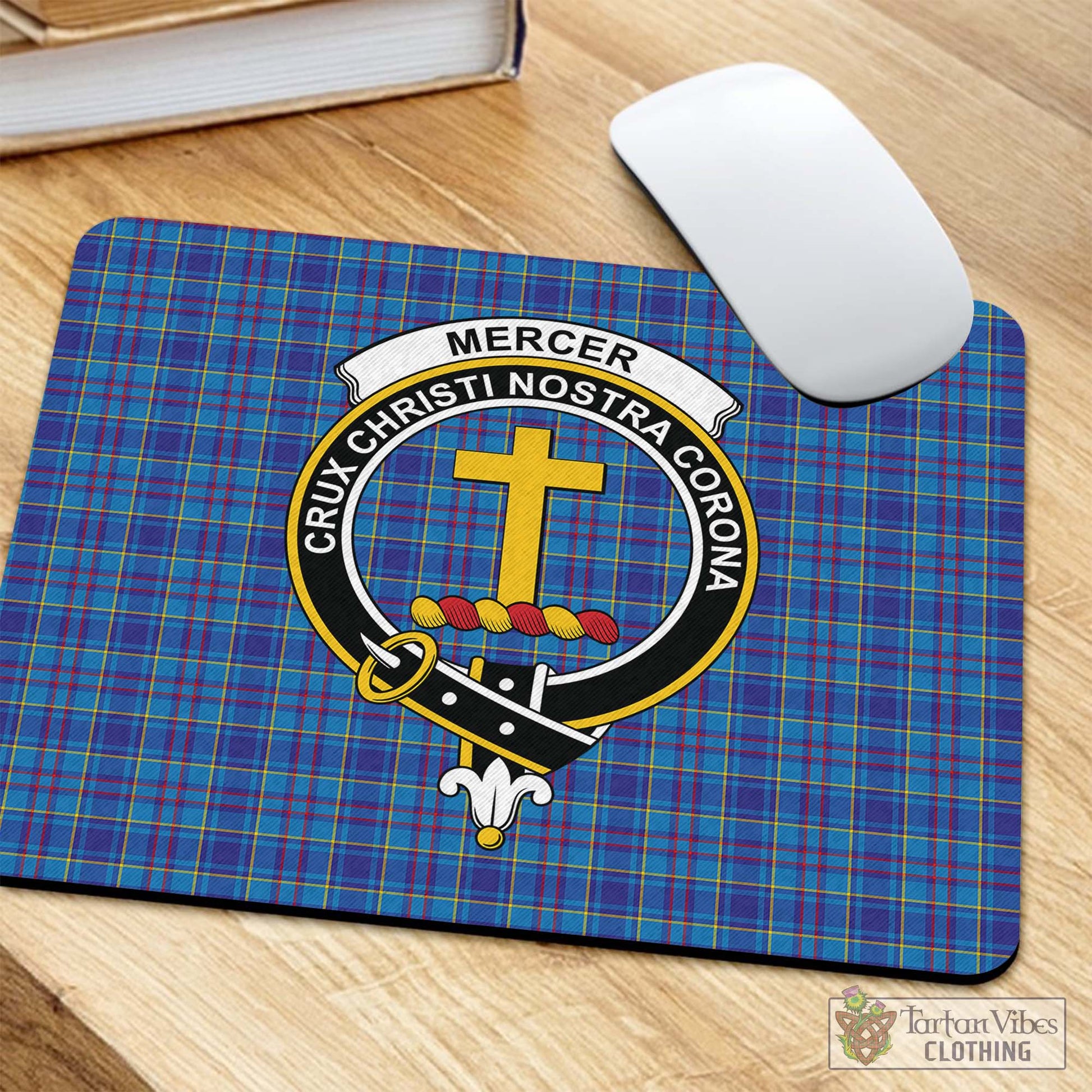 Tartan Vibes Clothing Mercer Modern Tartan Mouse Pad with Family Crest