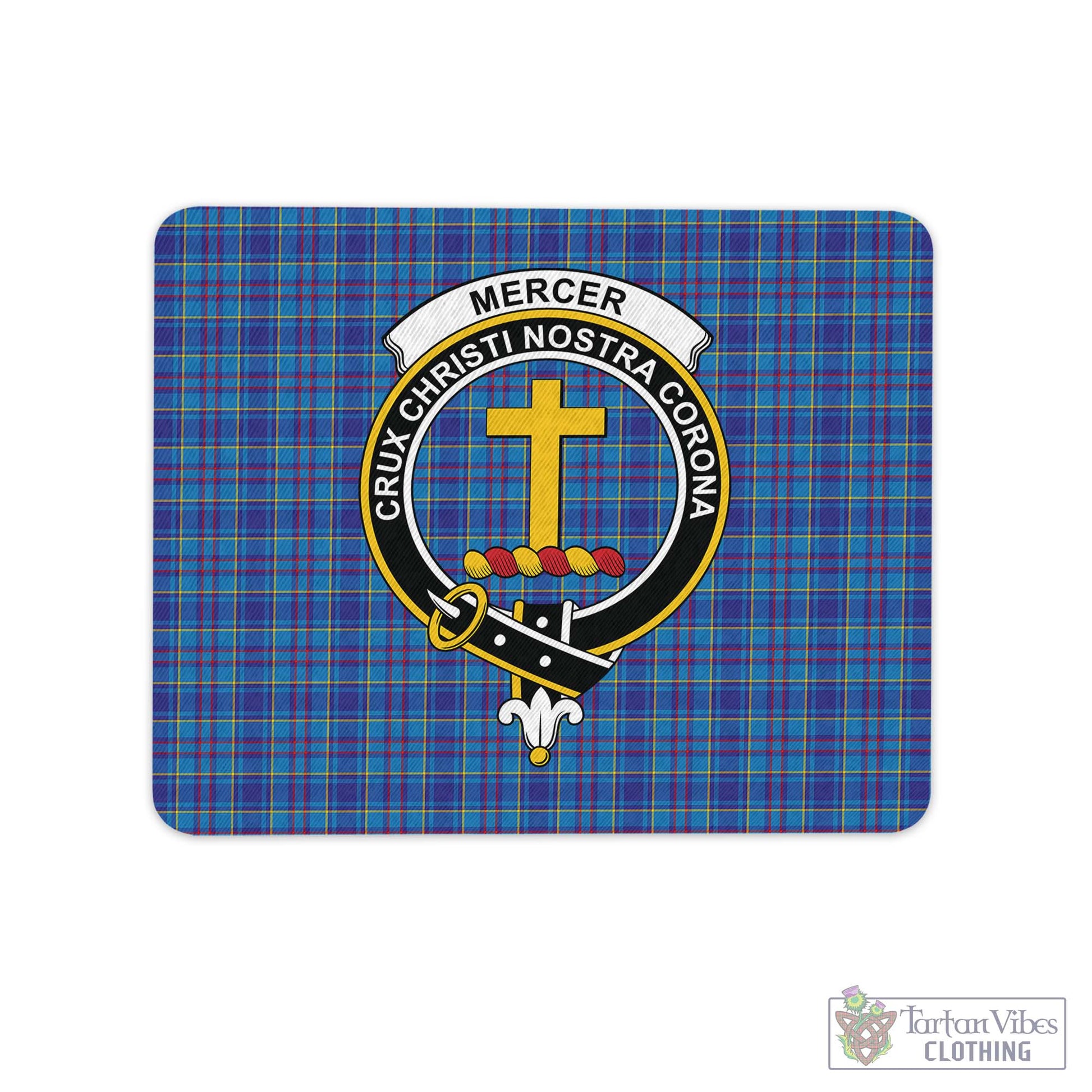 Tartan Vibes Clothing Mercer Modern Tartan Mouse Pad with Family Crest