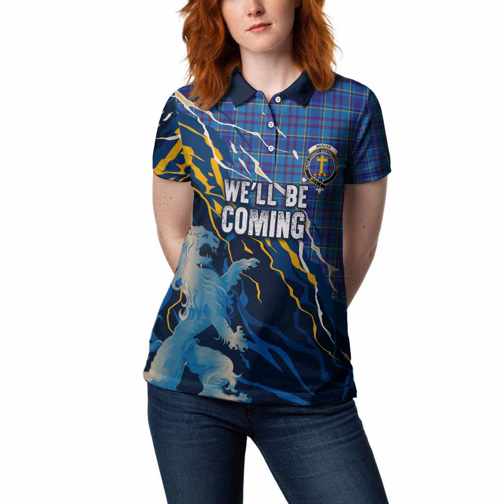 Mercer Scotland Tartan Women Polo Shirt WC2026 Football - We'll Be Coming