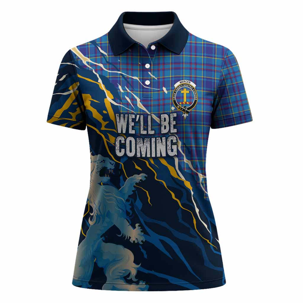 Mercer Scotland Tartan Women Polo Shirt WC2026 Football - We'll Be Coming