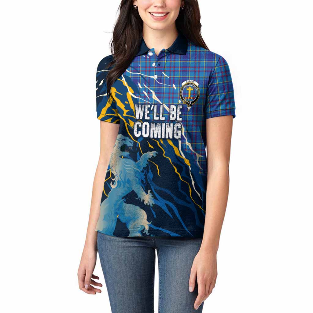 Mercer Scotland Tartan Women Polo Shirt WC2026 Football - We'll Be Coming