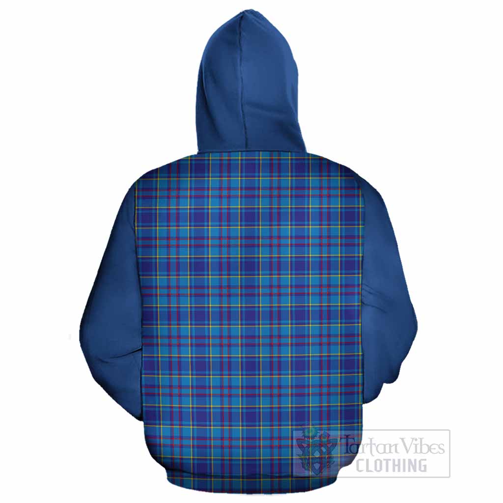 Mercer Tartan Accent Cotton Hoodie with Family Crest