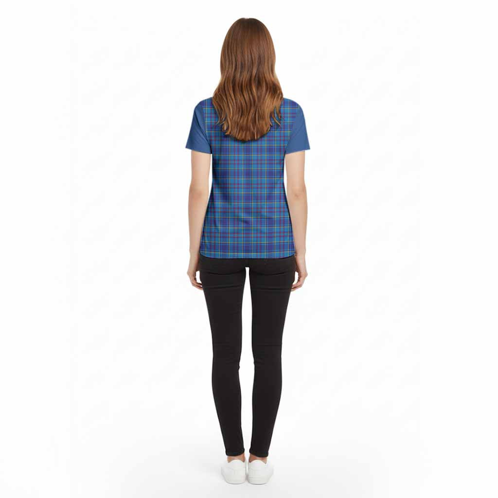 Mercer Tartan Accent Cotton T-shirt with Family Crest