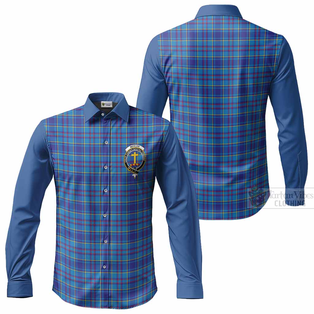 Mercer Tartan Accent Long Sleeve Button Shirts with Family Crest