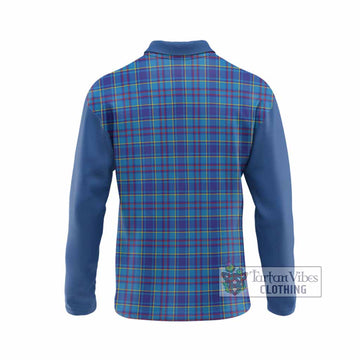 Mercer Tartan Accent Long Sleeve Polo Shirt with Family Crest