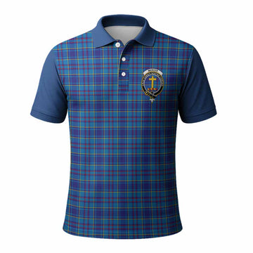 Mercer Tartan Accent Polo Shirt with Family Crest