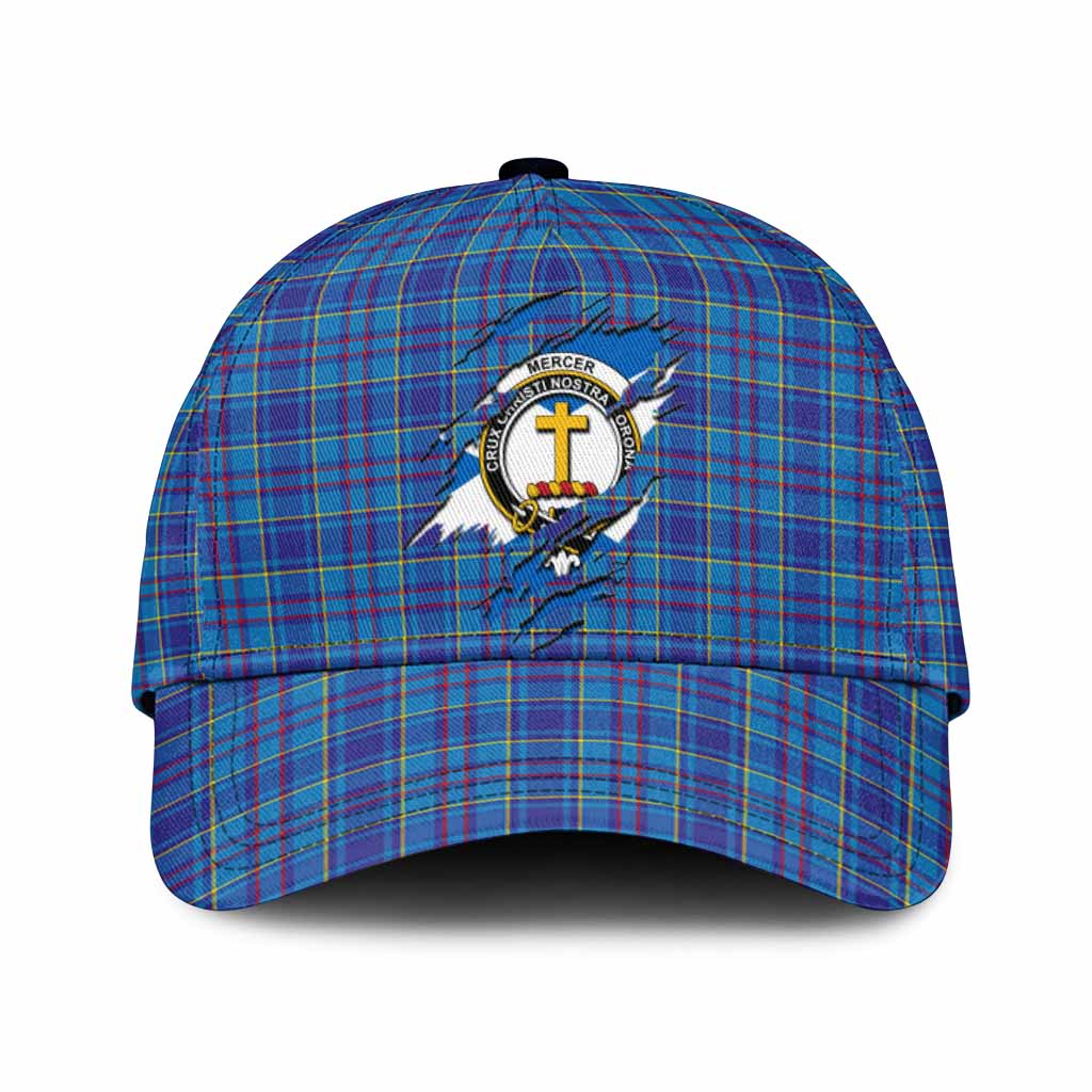 Mercer Tartan Classic Cap with Family Crest In Me Style