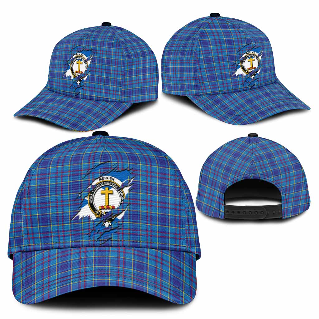Mercer Tartan Classic Cap with Family Crest In Me Style