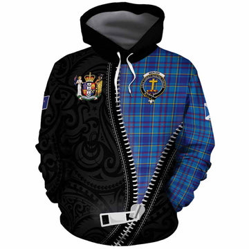Mercer Tartan Cotton Hoodie New Zealand Pattern Unique Zipper Stylized
