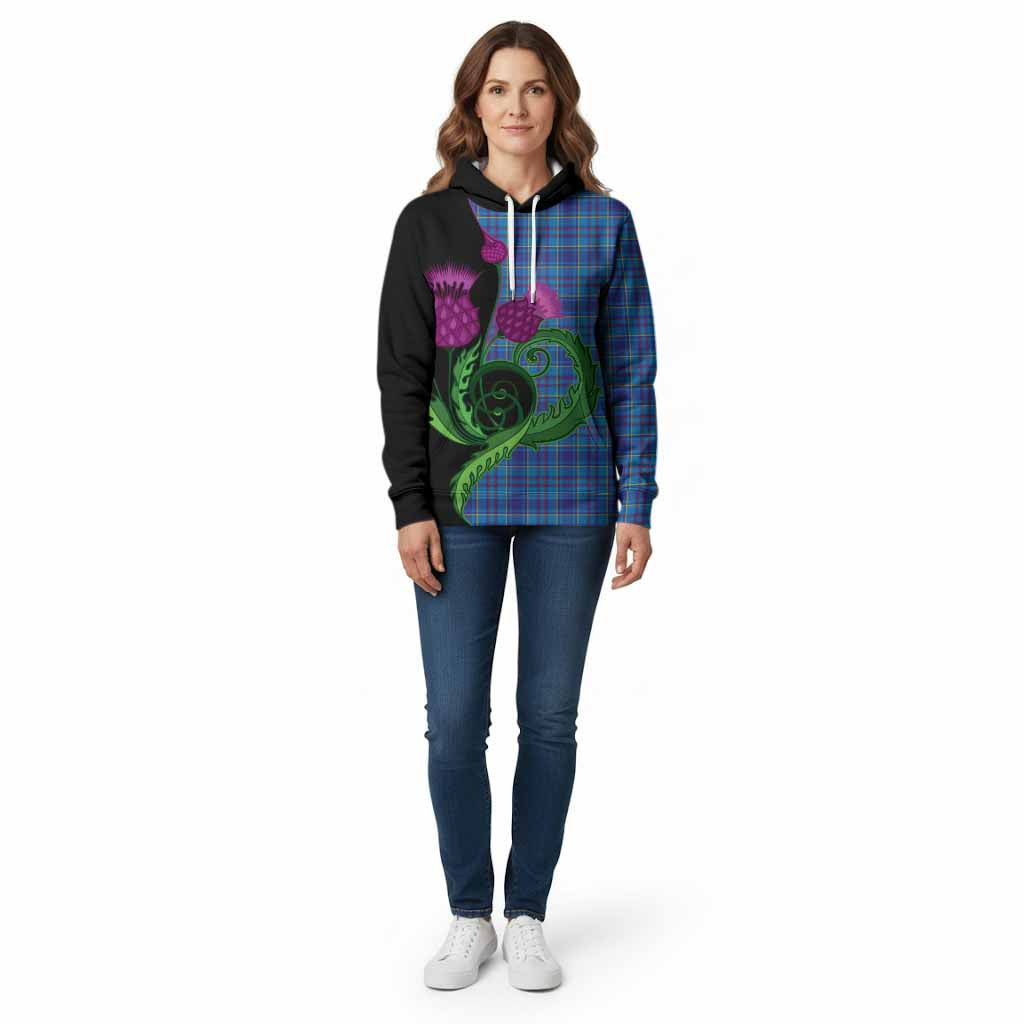 Mercer Tartan Cotton Hoodie Traditional Scottish Thistle