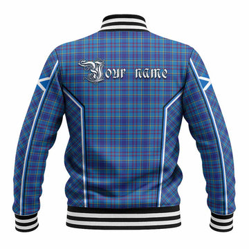 Mercer Tartan Crest Baseball Jacket Scotland Coat of Arm Flag Style