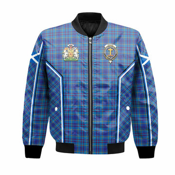 Mercer Tartan Crest Bomber Jacket Scotland Coat of Arm Flag Style